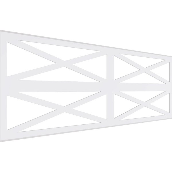 Ekena Millwork Set of Four Panels for 94 1/2"W x 36 1/4"H Farmhouse Fence Fretwork Wainscot Wall Paneling WPKP18X01X47FHF - main